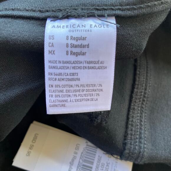 American Eagle Super Hi-Rise Jegging Jeans Size 8 Black Next Level Stretch Denim - Picture 6 of 10